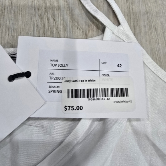 CO|TE White Jolly Tank Top  IT42 / US 6 Made In Italy NWT - Picture 2 of 6